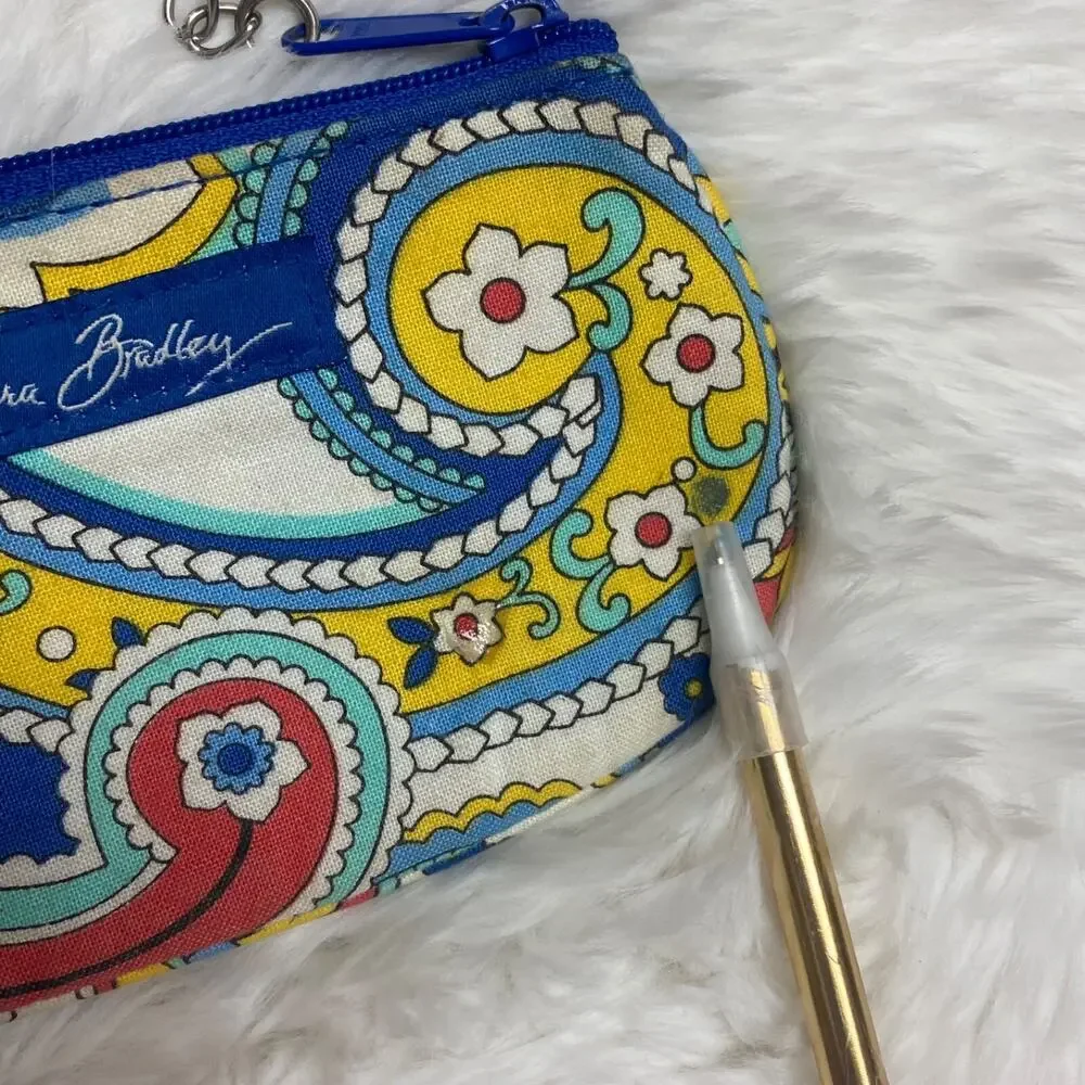 Vera Bradley Small Zip Coin Pouch Purse Wallet with ID section 5"x3" - Picture 2 of 11